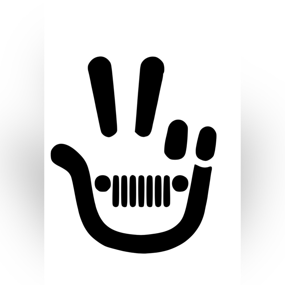 Jeep Wave Decal #2 your choice color 4”x5”
